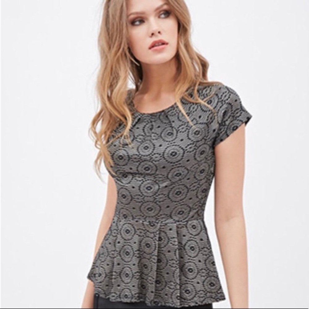 F21 Contemporary Peplum Top
